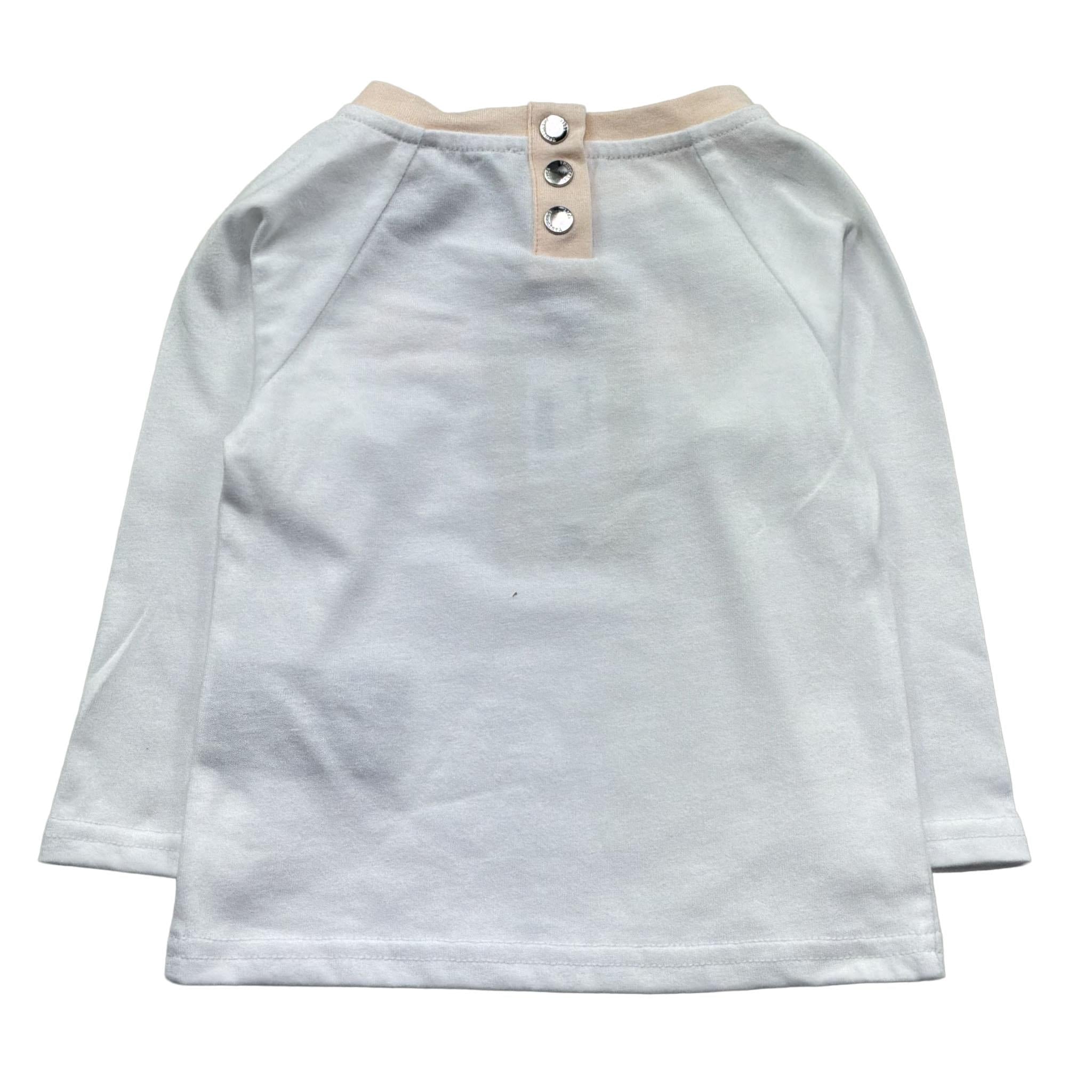 Trussardi Shirt Girocollo Tinta Unita con Logo per Neonata TIP26138TS BIANCO TRUSSARDI 