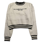 MARC ELLIS maglia girocollo tinta unita con logo e profili in contrasto Bianco per Bambina JMJSW00187 BIANCO MARC ELLIS 