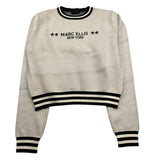 MARC ELLIS maglia girocollo tinta unita con logo e profili in contrasto Bianco per Bambina JMJSW00187 BIANCO MARC ELLIS 