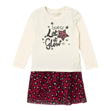 GUESS completo 2 pezzi shirt-gonna bicolore Panna per Bambina K4BG01J1300 PANNA GUESS 