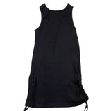Hinnominate Schwarzes, einfarbiges, ärmelloses Kleid mit Logo-Print für Mädchen