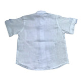Manuel & Frank Camicia Mezza Manica Tinta Unita con Stampa per Neonato MF3255I BIANCO MANUEL & FRANK 