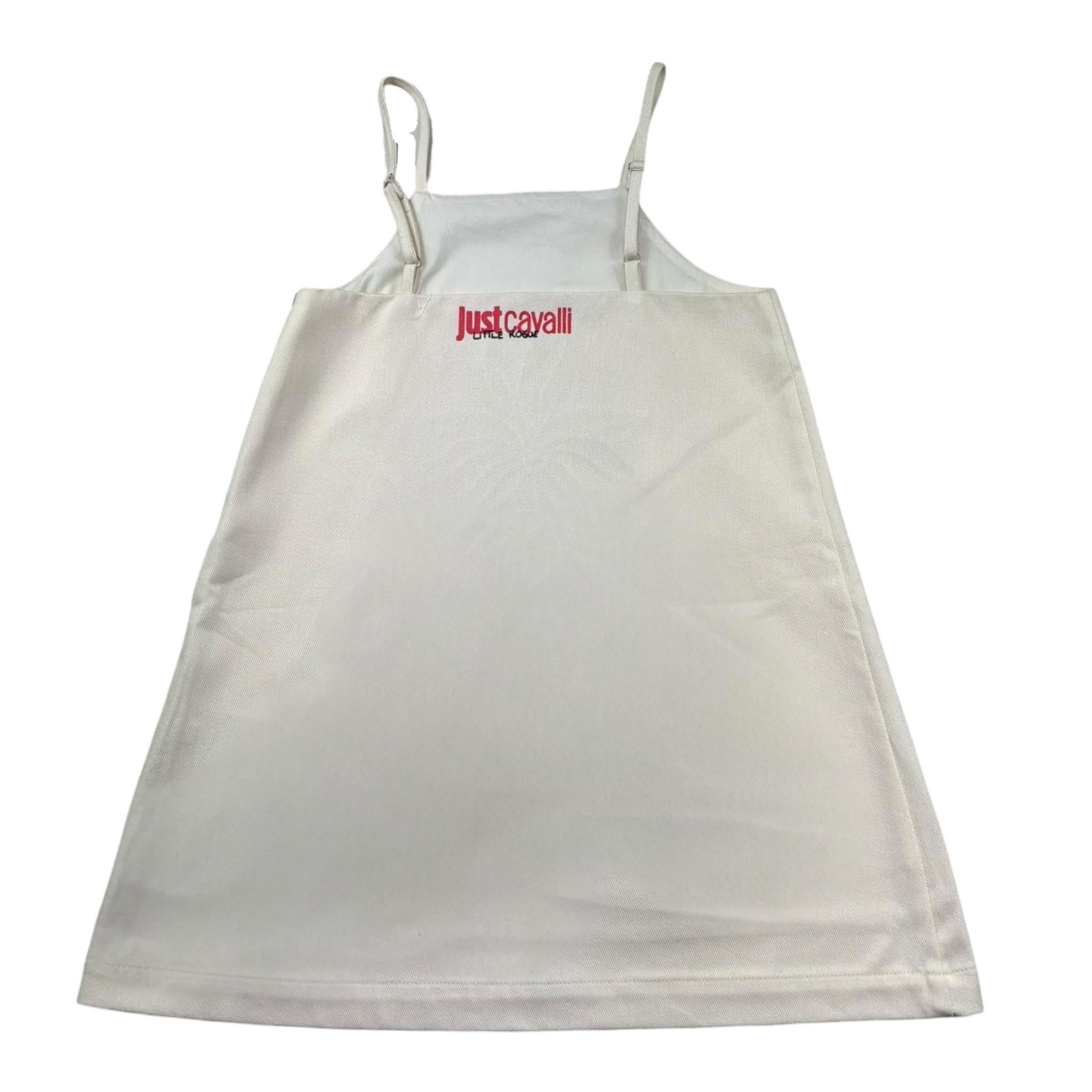 Just Cavalli Abito Bretelline Tinta Unita con Trafori per Bambina JGP26151VE PANNA JUST CAVALLI 