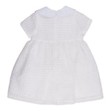 Simonetta Set Zeremonienkleid Einfarbig Perforiert-Weiß Culotte Für Neugeborene