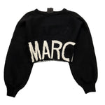 MARC ELLIS maglia crop tinta unita con logo Nero per Bambina JMJSW00171 NERO MARC ELLIS 