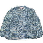 Saint Barth Camicia Manica Lunga Fantasia Zebrata per Bambina HARPER BIANCO SAINT BARTH 