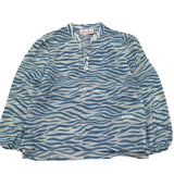 Saint Barth Camicia Manica Lunga Fantasia Zebrata per Bambina HARPER BIANCO SAINT BARTH 