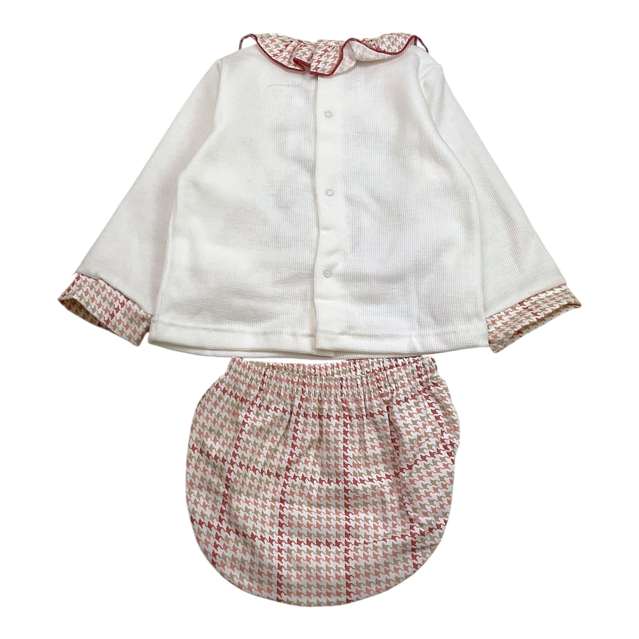 CALAMARO completo 2pz maglia-coulotte con fantasia Bianco per Neonata 11026 BIANCO CALAMARO 