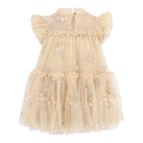 ANGEL'S FACE abito giromanica tinta unita con tulle Oro per Bambina MARIETTA ORO ANGEL'S FACE 