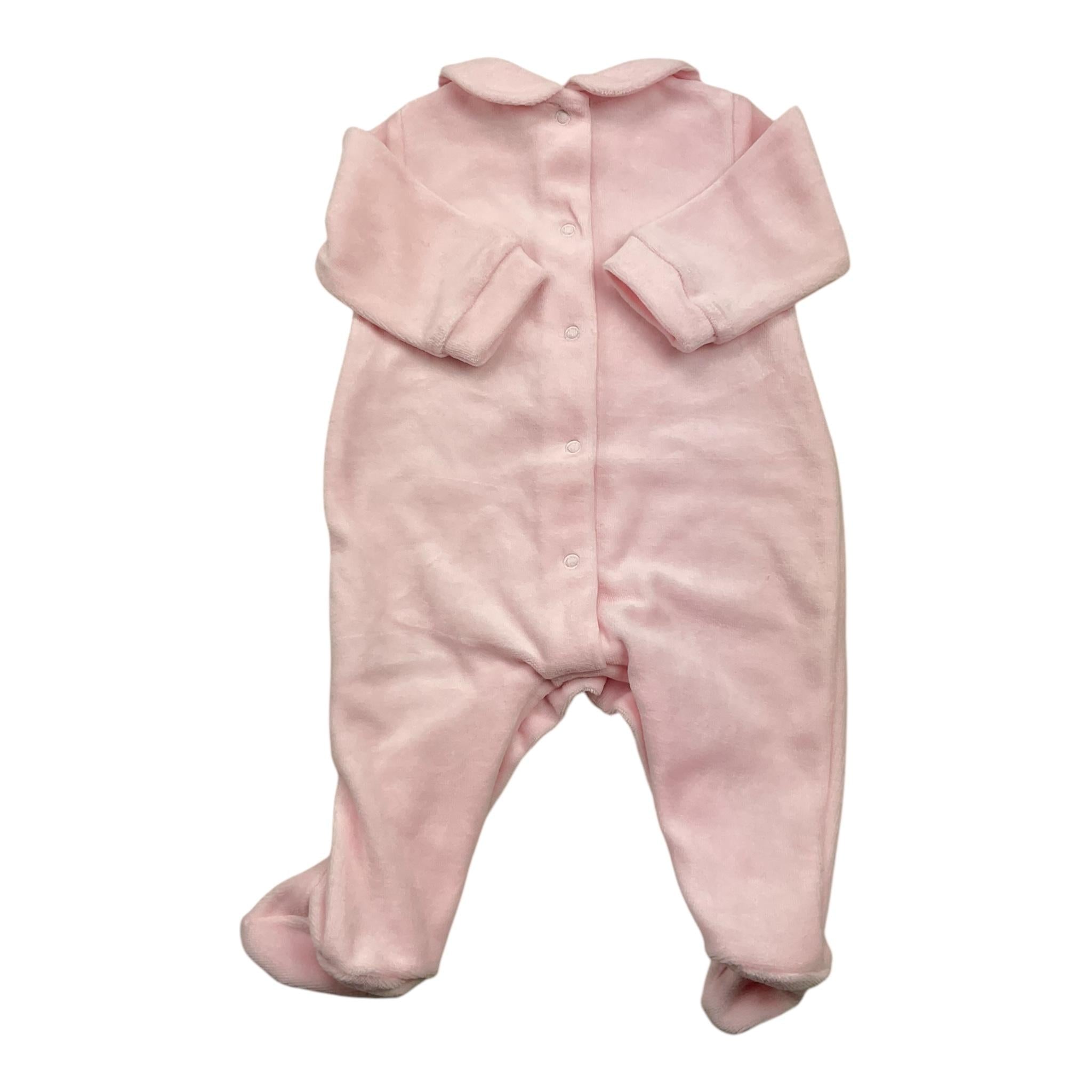 NANAN tutina tinta unita con stampa Rosa per Neonata AI2400101R ROSA NANAN 