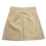 Ermanno Scervino Einfarbiger Öko-Lederrock mit kontrastierender Stickerei Beige für Mädchen