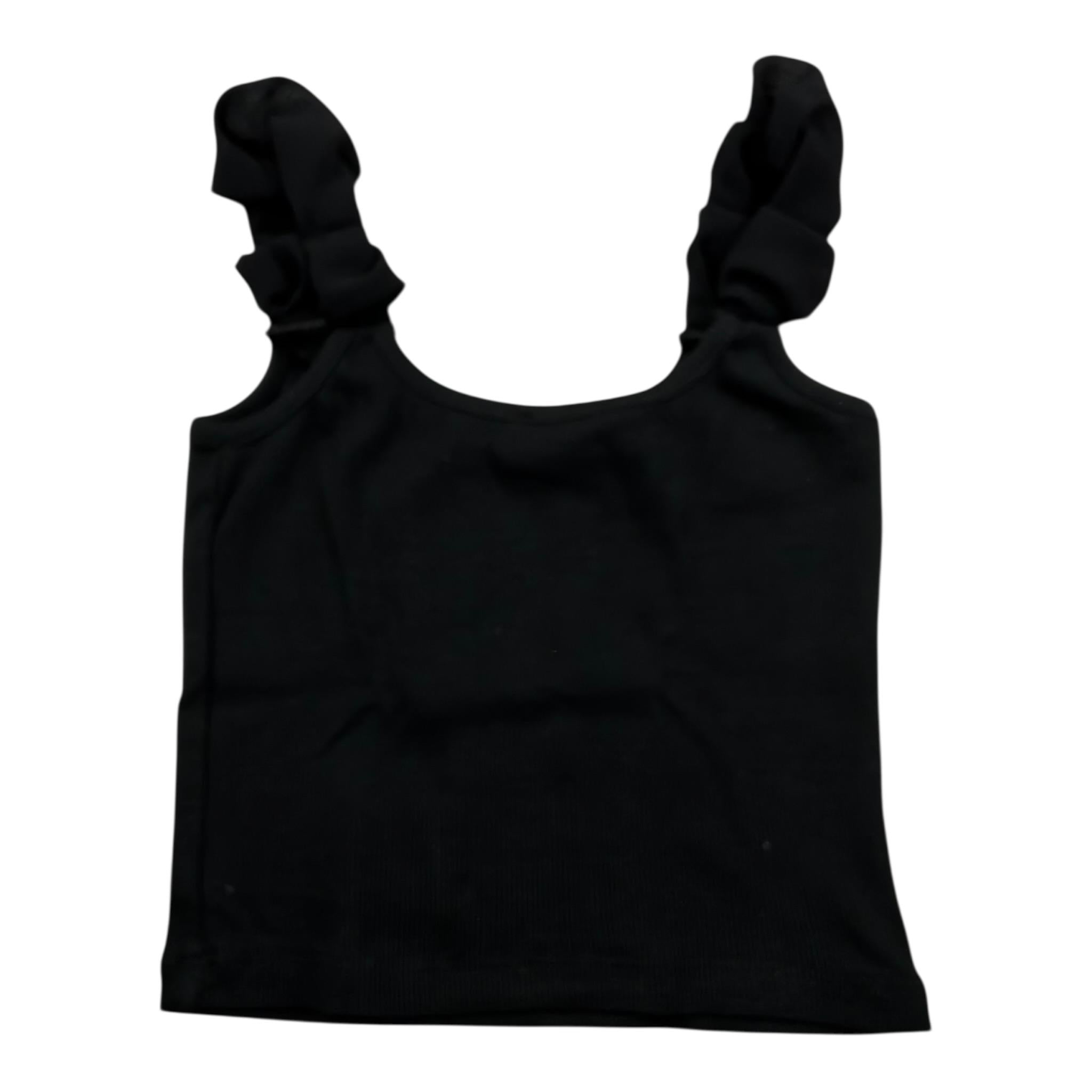 Lu Lu By Miss Grant Top tinta unita A Bretelle Nero per Bambina LL3501 NERO LU LU BY MISS GRANT 