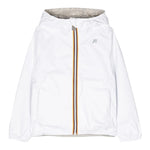K-Way Giubbino Reversibile con Zip E Cappuccio per Bambina K61313WX BIANCO/BEIGE K-WAY 