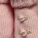 BABY LORD babbucce tinta unita con ricami in contrasto Rosa per Neonata 700 ROSA BABY LORD 