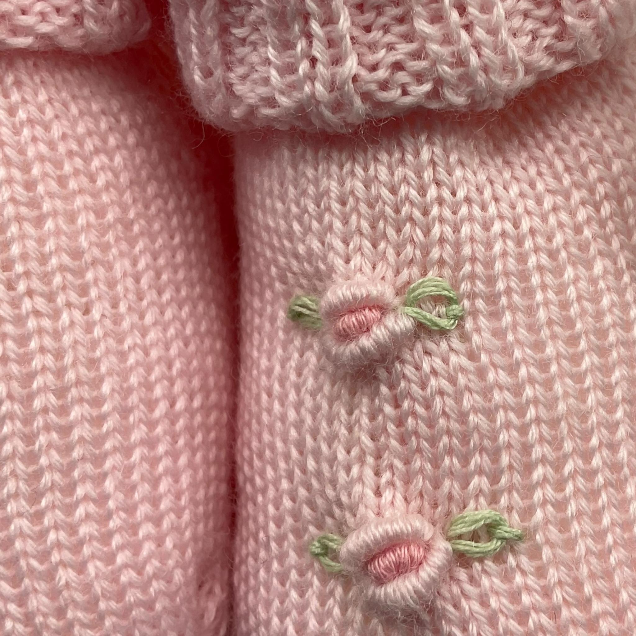 BABY LORD babbucce tinta unita con ricami in contrasto Rosa per Neonata 700 ROSA BABY LORD 