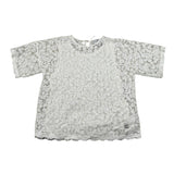 Dondup Camicia Mezza Manica Ricamata con Canotta per Bambina SFCA028 BIANCO DONDUP 