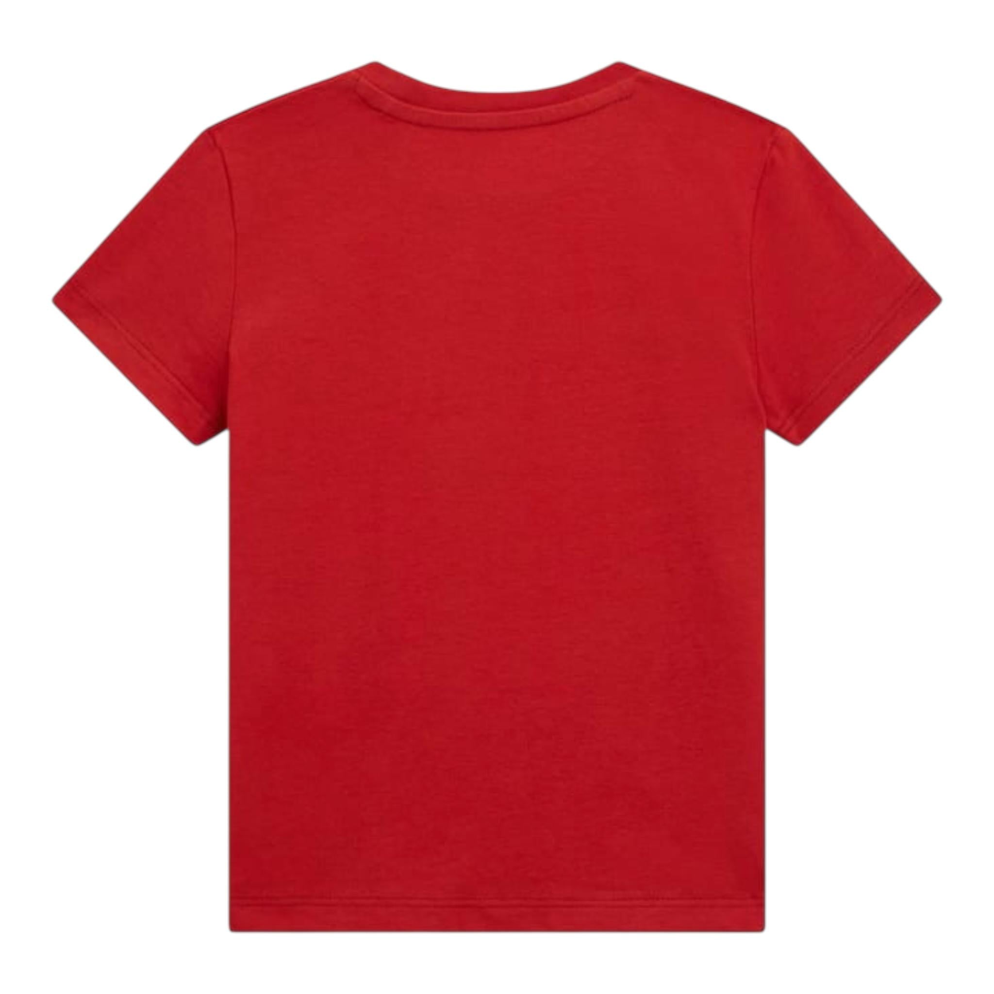 Guess T-Shirt Gircollo Tinta Unita con Stampa per Neonato N5GI16K8HM4X ROSSO GUESS 