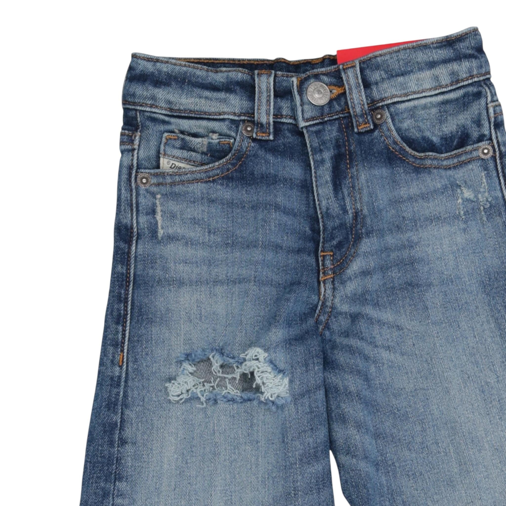 Diesel Jeans tinta unita Modello A Zampa Blu per Bambina J00816X BLU DIESEL 