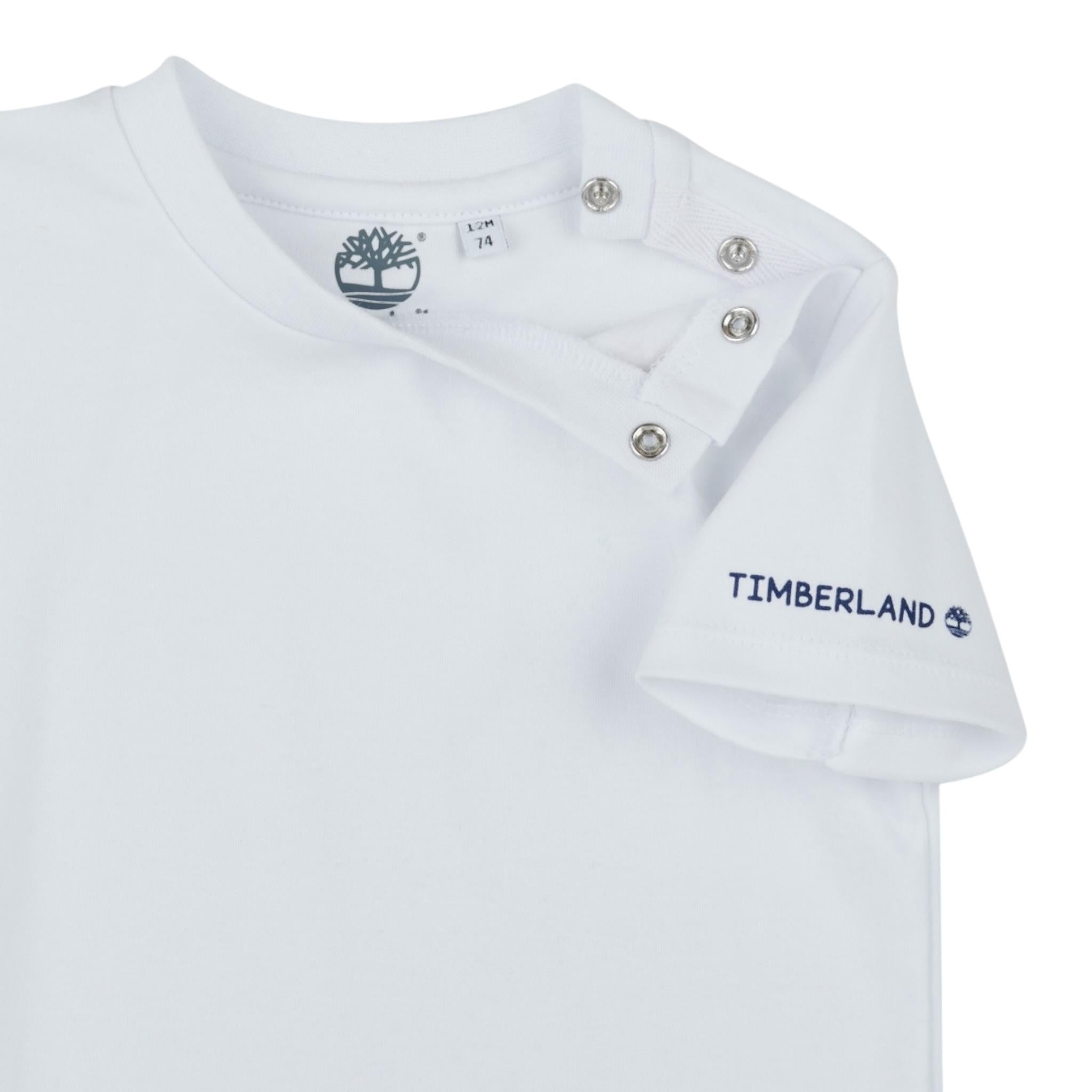Timberland Completo 2 Pezzi T-Shirt-Salopette per Neonato T60399 BLU TIMBERLAND 