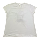 Magil T-Shirt Girocollo Tinta Unita con Stampa per Bambina ZM26096 BIANCO MAGIL 