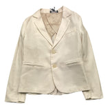 Please Beige Einreihige Einfarbige Jacke für Jungen