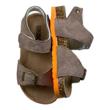 Colors Of California Einfarbige Sandalen mit Kontrastsohle Beige für Kinder