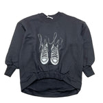 LU LU BY MISS GRANT felpa tinta unita con stampa Nero per Bambina LL3035 NERO LU LU BY MISS GRANT 