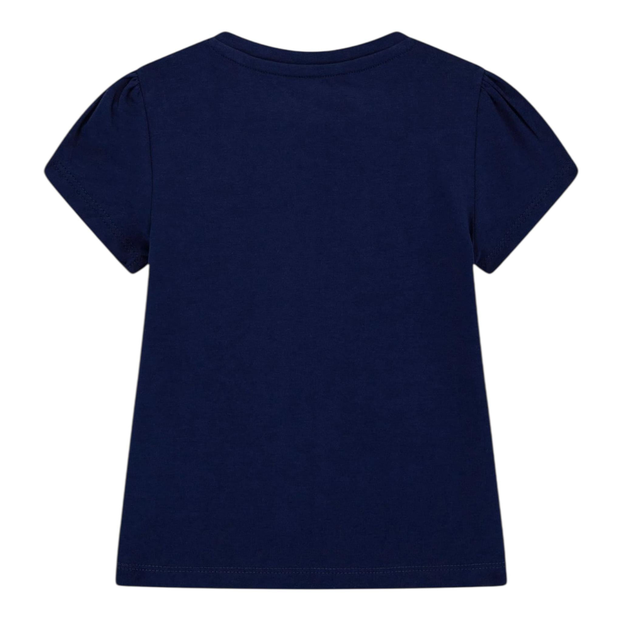 Guess T-Shirt Girocollo Tinta Unita con Stampa per Neonata K5GI03K6YW4 BLU GUESS 