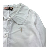 Trussardi Camicia Manica Lunga Tinta Unita con Logo per Neonata TIP26127CA BIANCO TRUSSARDI 