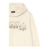 DISCLAIMER felpa tinta unita con cappuccio e stampa Panna per Bambino 24IDK58223 PANNA DISCLAIMER 