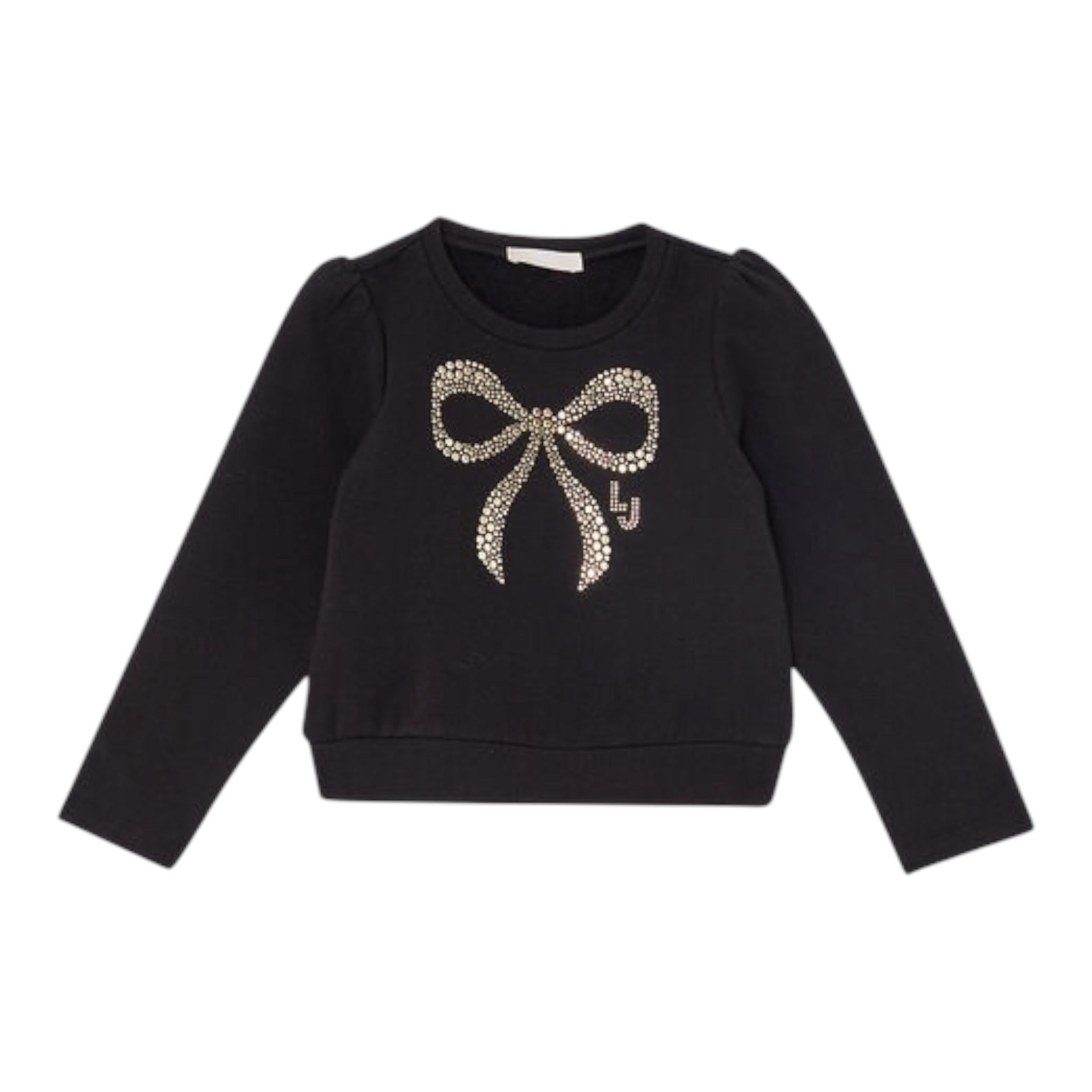 LIU JO felpa chiusa girocollo tnta unita con brillantini Nero per Neonata KF4108NXXXX NERO LIU JO 