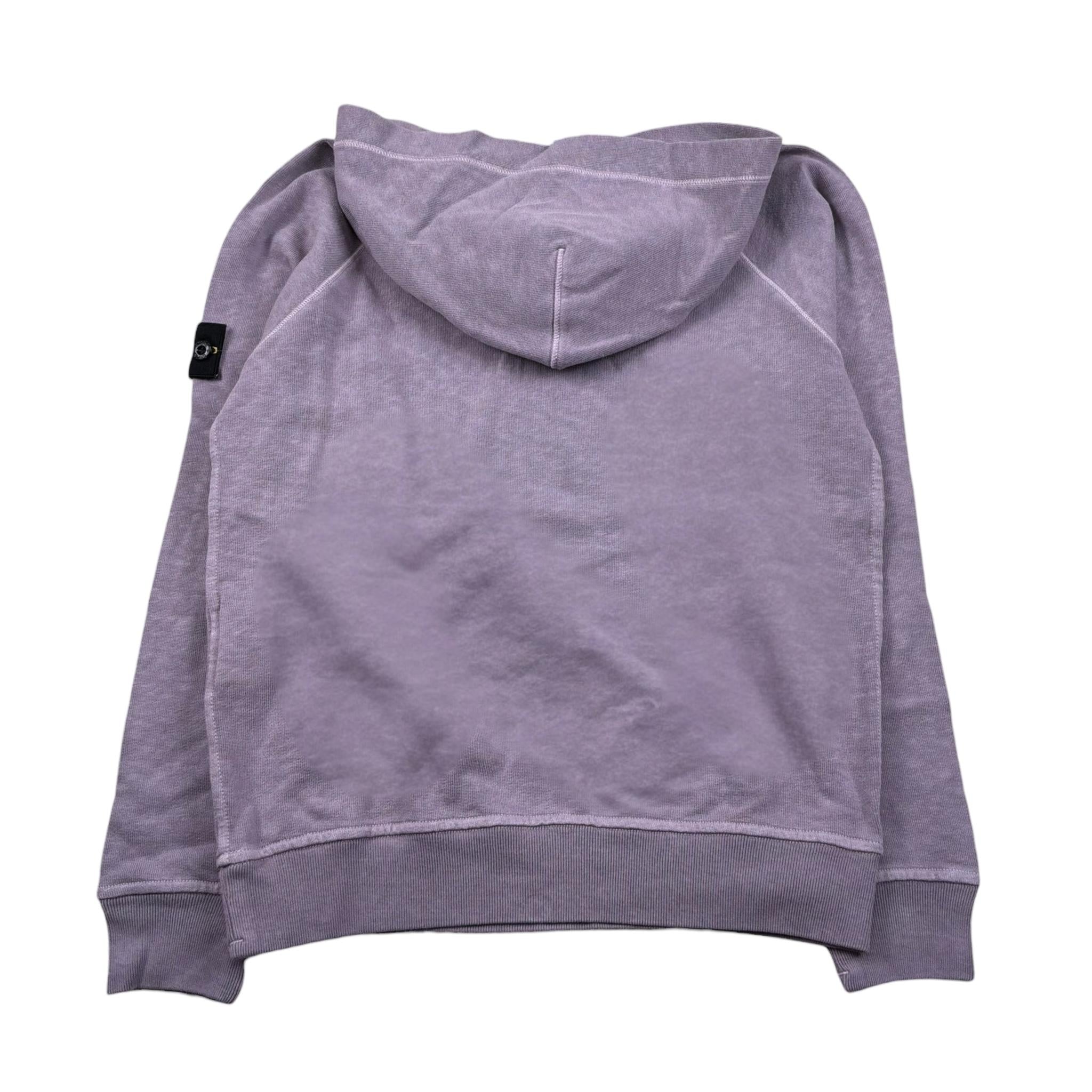 Stone Island Felpa Chiusa con Cappuccio Tinta Unita per Bambino K1S166100003 GLICINE STONE ISLAND 