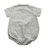 Wedoble Baby Strampler Halbarm Streifenmuster Weiß/Blau