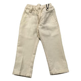 Emanuel Pris Einfarbige Hose mit elastischer Taille Beige für Neugeborene