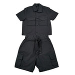 Do Not Conform Completo 2 Pezzi Camicia-Bermuda Tinta Unita per Bambino DCA043J NERO DO NOT CONFORM 