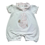 Le Bebe Pagliaccetto Mezza Manica Tinta Unita per Neonata LBG6289 BIANCO LE BEBE 