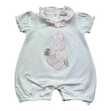 Le Bebe Pagliaccetto Mezza Manica Tinta Unita per Neonata LBG6289 BIANCO LE BEBE 