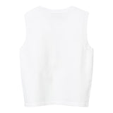 Twinset – Schlichte Weste mit weißem Prägedruck für Mädchen