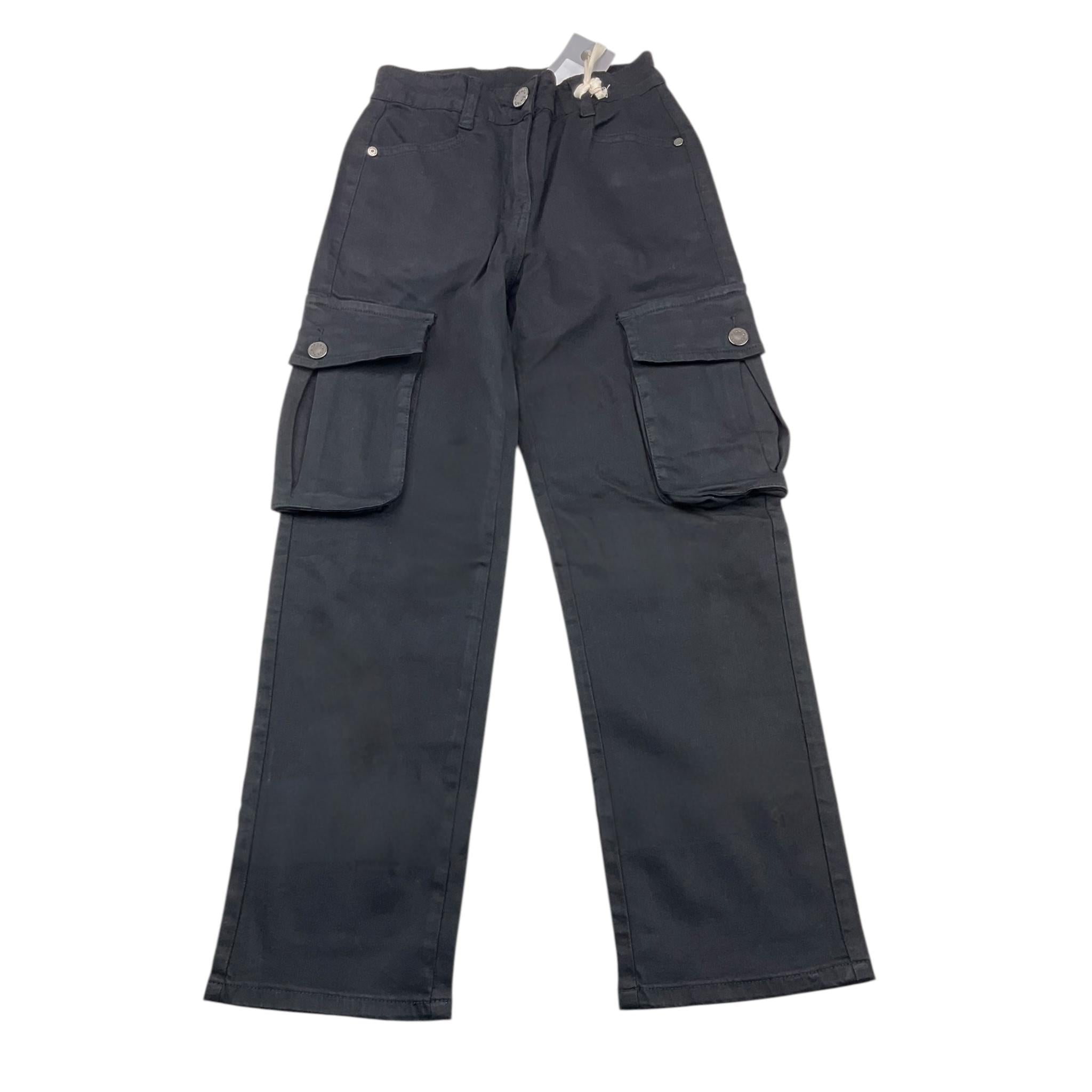 MANILA GRACE pantalone tinta unita modello cargo Nero per Bambina MFJF24P189 NERO MANILA GRACE 