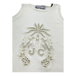 Just Cavalli Canotta Girocollo Tinta Unita con Trafori per Bambina JGP26135CN AVORIO JUST CAVALLI 