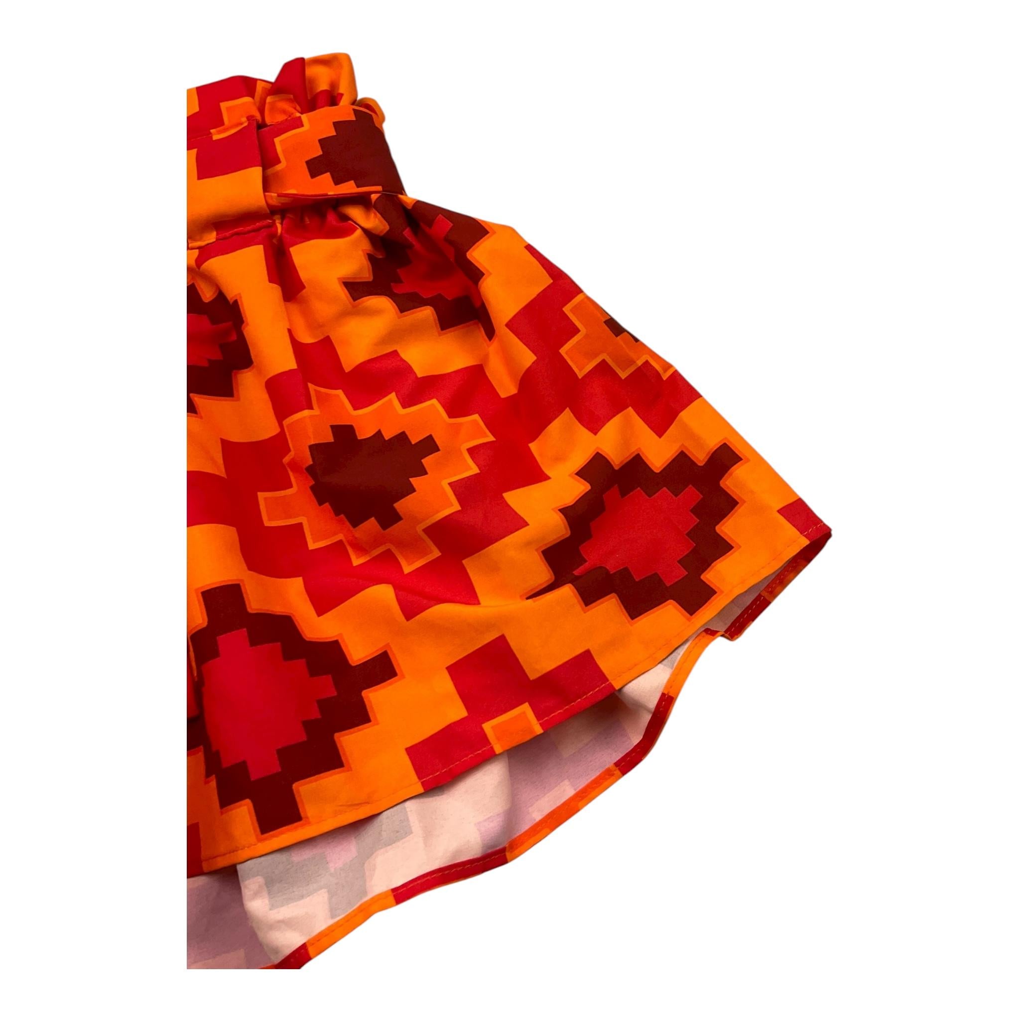 Mefui Short Tinta Unita con Elastico In Vita per Bambina MJ23 ARANCIONE MEFUI 
