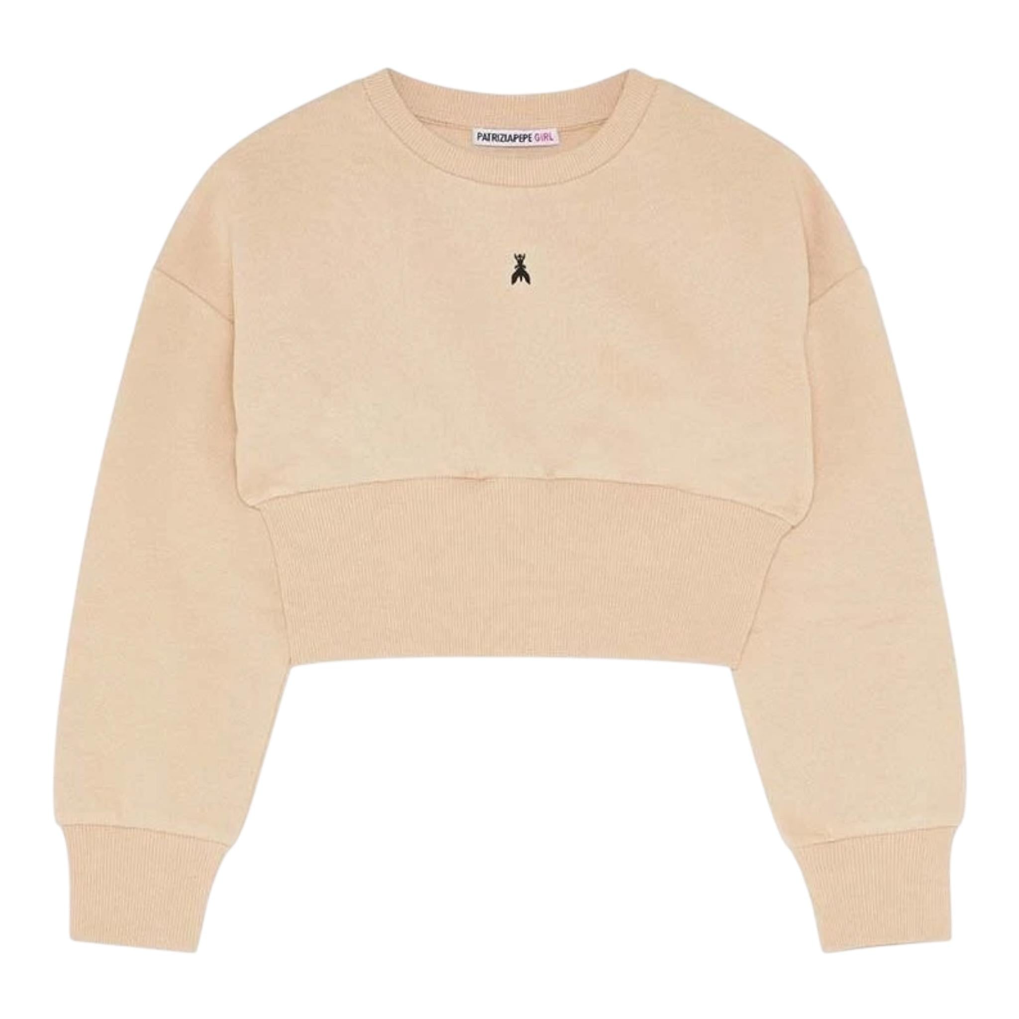 PATRIZIA PEPE felpa chiusa girocollo tinta unita  Beige per Bambina 7M0870X BEIGE PATRIZIA PEPE 
