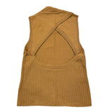 Manila Grace Einfarbiges Tanktop mit Rundhalsausschnitt in Beige für Mädchen