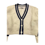 REPLAY cardigan tinta unita cn strisce in contrasto Panna per Bambina SG5607 PANNA REPLAY 