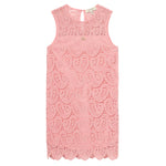 Twinset Abito Giromanica tinta unita Traforato Rosa per Bambina 251GJ2QR3X ROSA TWINSET 