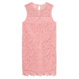 Twinset Abito Giromanica tinta unita Traforato Rosa per Bambina 251GJ2QR3X ROSA TWINSET 