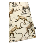 Molo T-Shirt Rundhalsausschnitt Einfarbig mit Affen-Prints Creme für Neugeborene