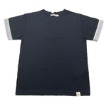 Paolo Pecora T-Shirt Girocollo Tinta Unita con Maniche In Contrasto per Bambino PP4050X BLU PAOLO PECORA 