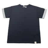 Paolo Pecora T-Shirt Girocollo Tinta Unita con Maniche In Contrasto per Bambino PP4050X BLU PAOLO PECORA 