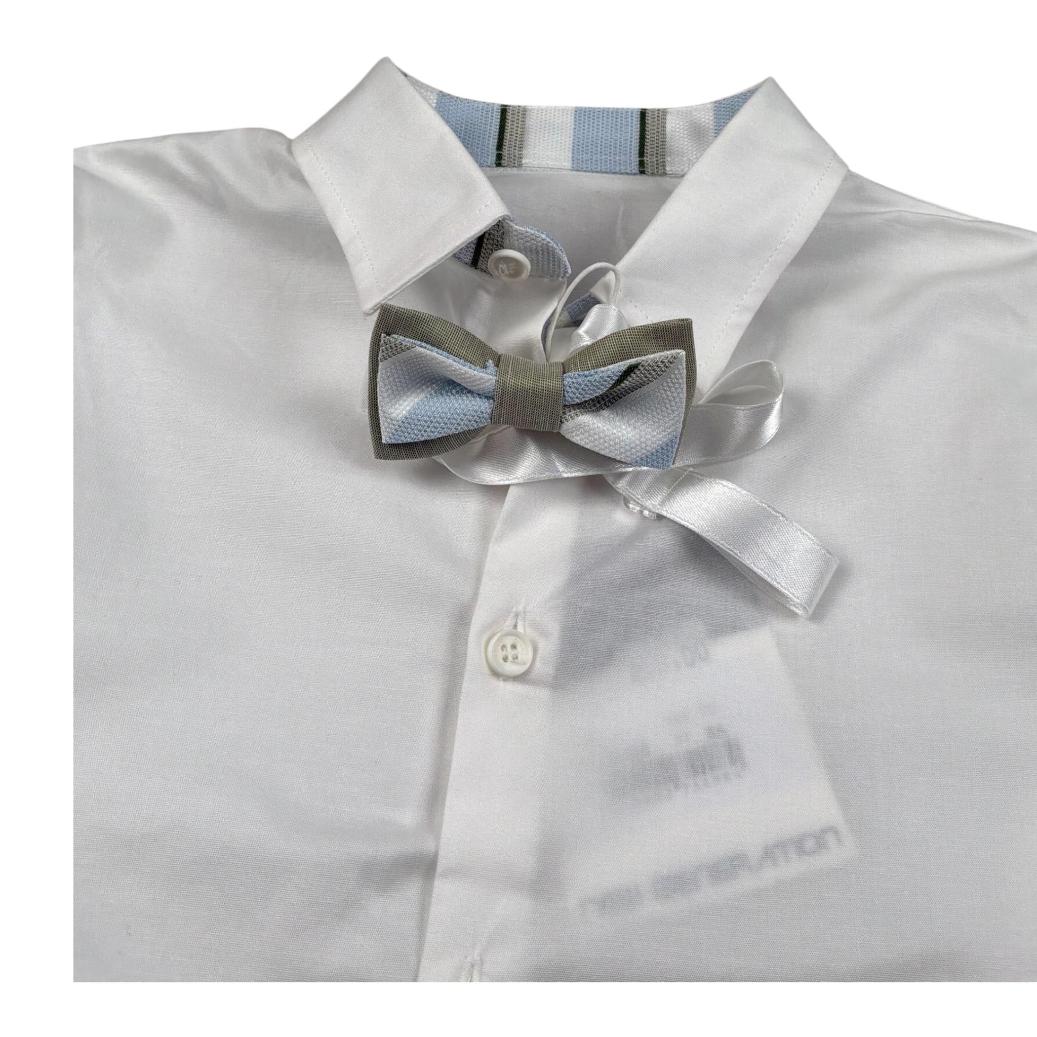 New Gereration Camicia Manica Lunga con Papillon Bianco per Bambino 51152 BIANCO NEW GERERATION 